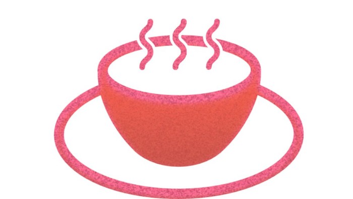 Das Logo zeigt eine Kaffeetasse mit Dampf unter dem Text 