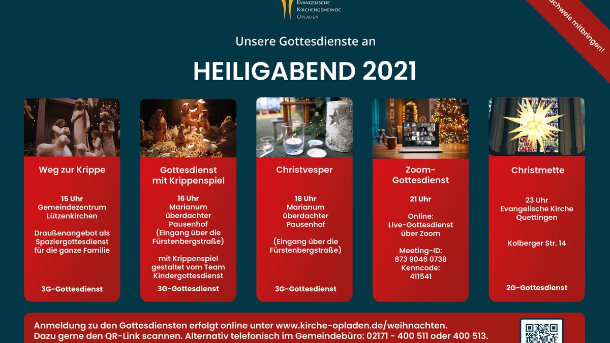 Hier zu den Gottesdiensten an Heiligabend anmelden!