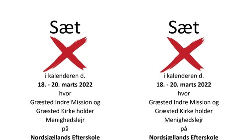Sæt kryds - menighedslejren 2022