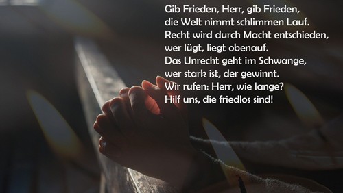Gebet für den Frieden