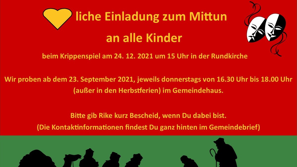 Probe für das Krippenspiel