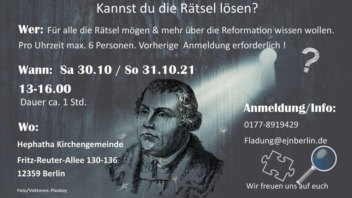 Escape-Room-Spiel zum Reformationstag