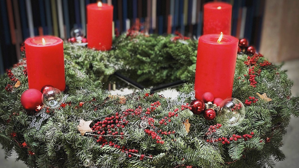Adventskranzbasteln für Groß und Klein