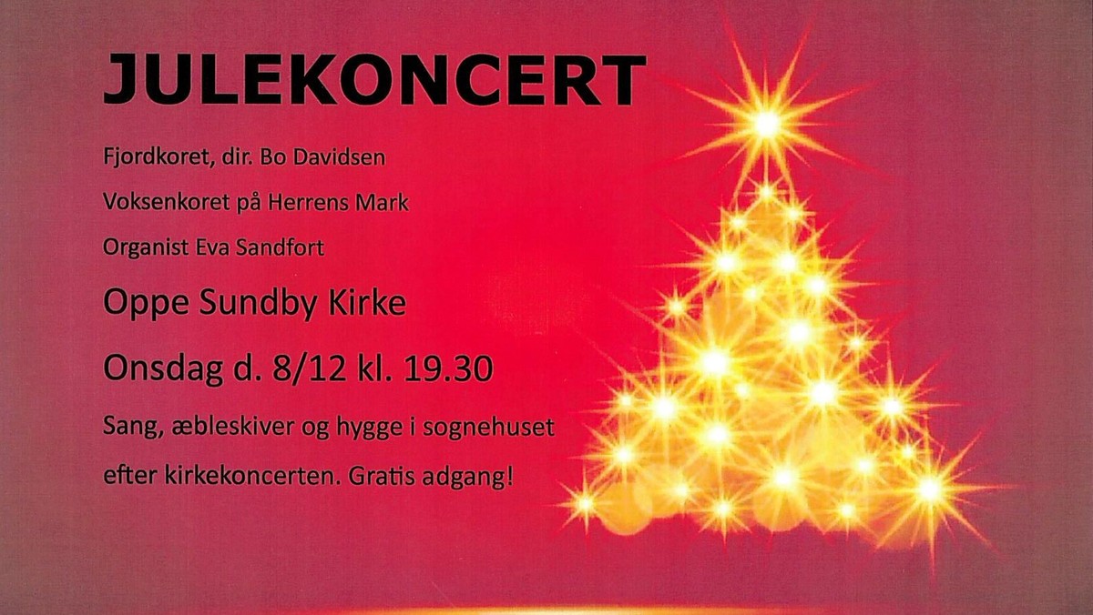 Julekoncert med Fjordkoret i Oppe Sundby Kirke og Sognehus