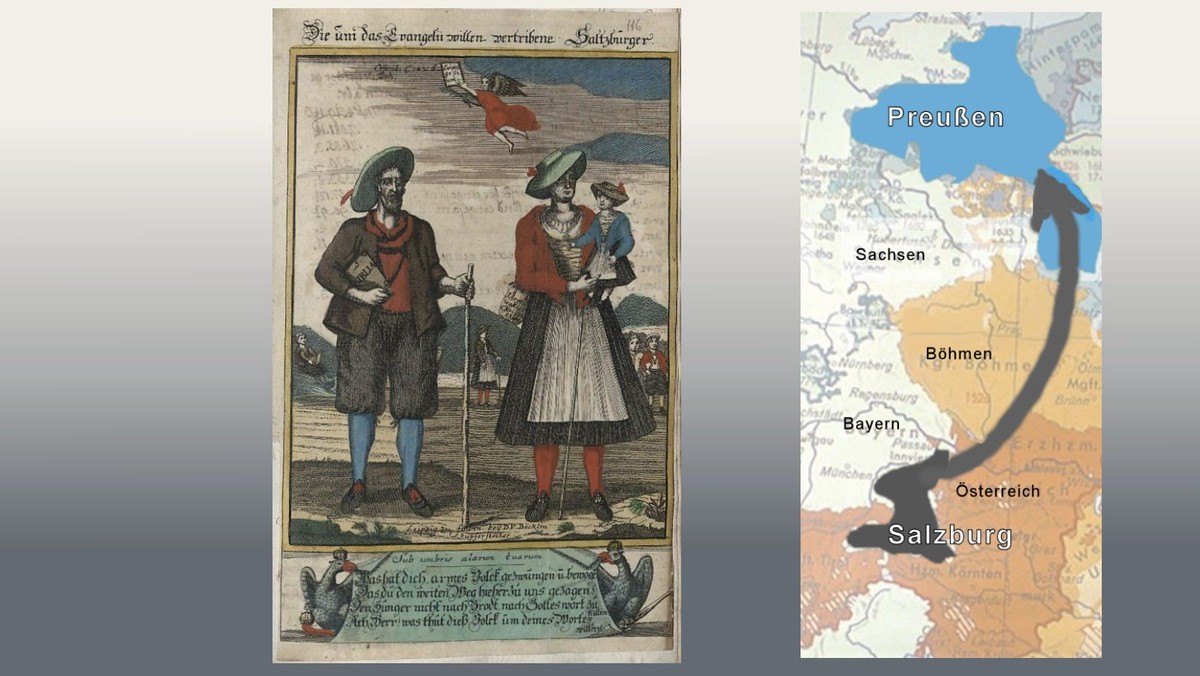 Protestantische Glaubensflüchtlinge aus Salzburg 1731