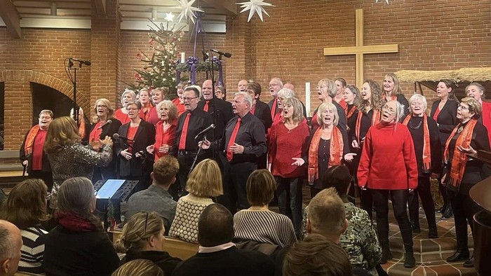 Kirkesekster, der synger julesalmer