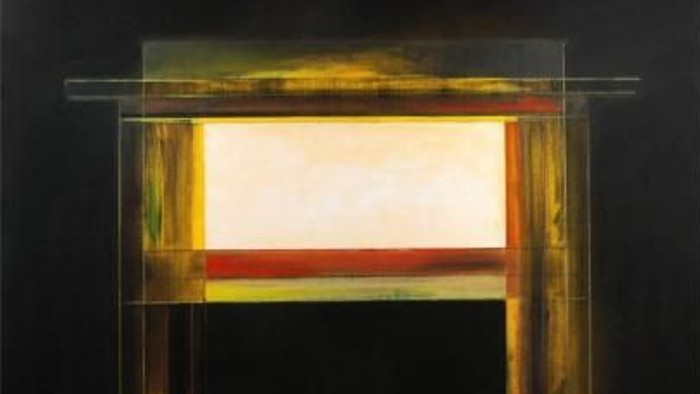 Das Buch "Auszug. Eine Reisebeschreibung" von Barbe Maria Linke mit einem Bild einer Tür oder eines Rahmens auf dem Cover