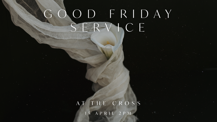 Good Friday service at the cross, April 15, 2pm