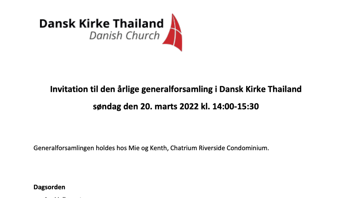 Kirkens årlige generalforsamling
