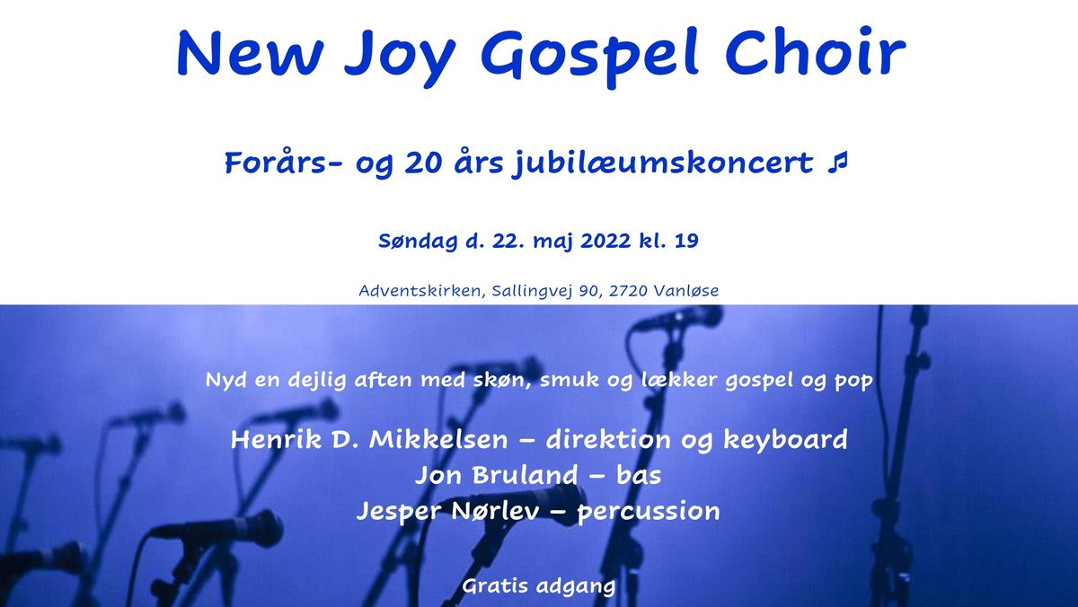 Forårs- og jubilæumskoncert ved New Joy Gospel Choir