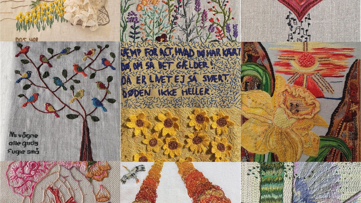 Salmesange og broderi - udstilling åbning