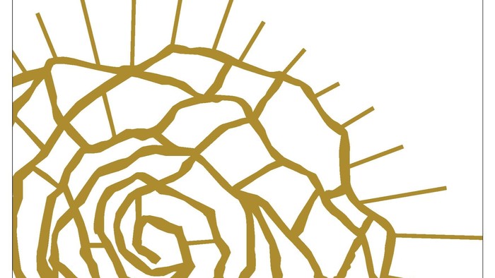 Konfirmationshåndbog fra Sankt Markus Kirke 2021 med guldrosa og kirkeemblemet