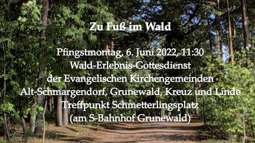 Wald-Erlebnis-Gottesdienst der Wilmersdorfer Südgemeinden im Grunewald