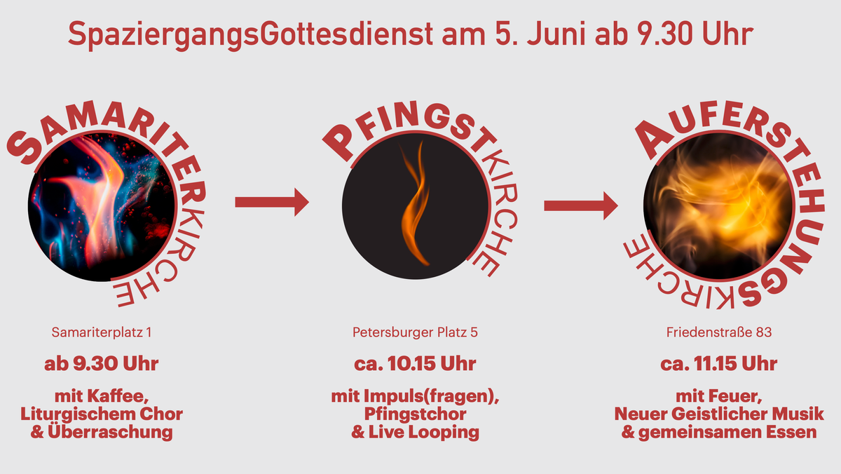Gemeinsam Pfingsten feiern: SpaziergangsGottesdienst mit 3 Stationen