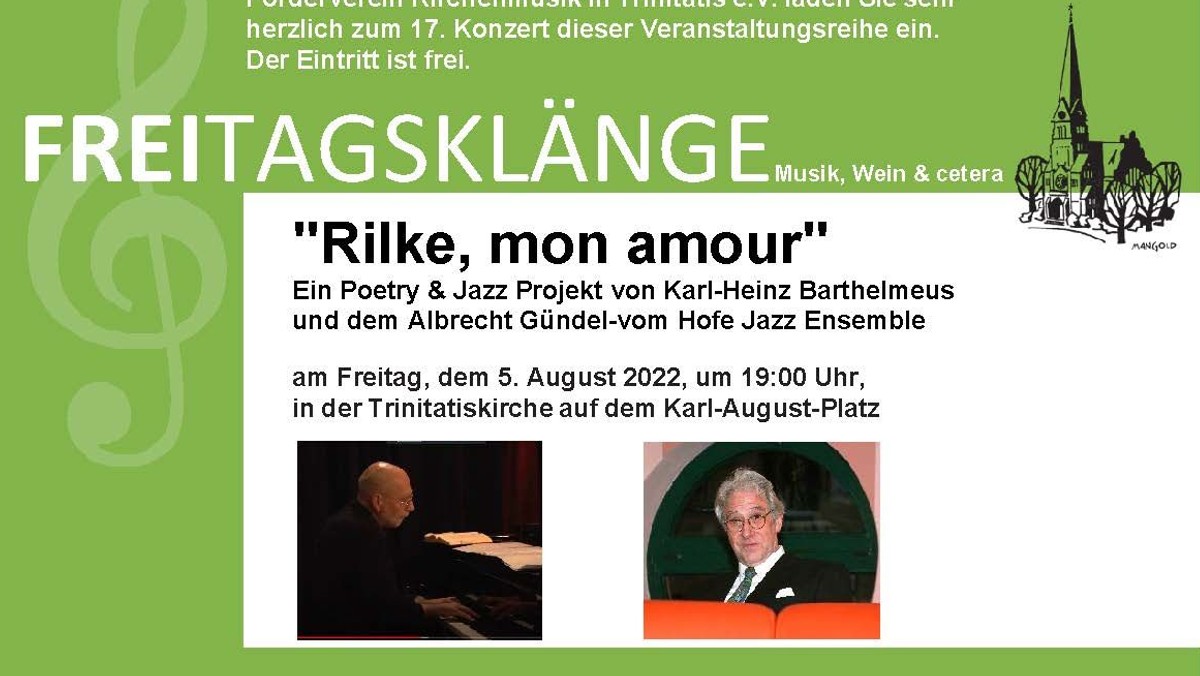 Freitagsklänge "Rilke, mon amour"