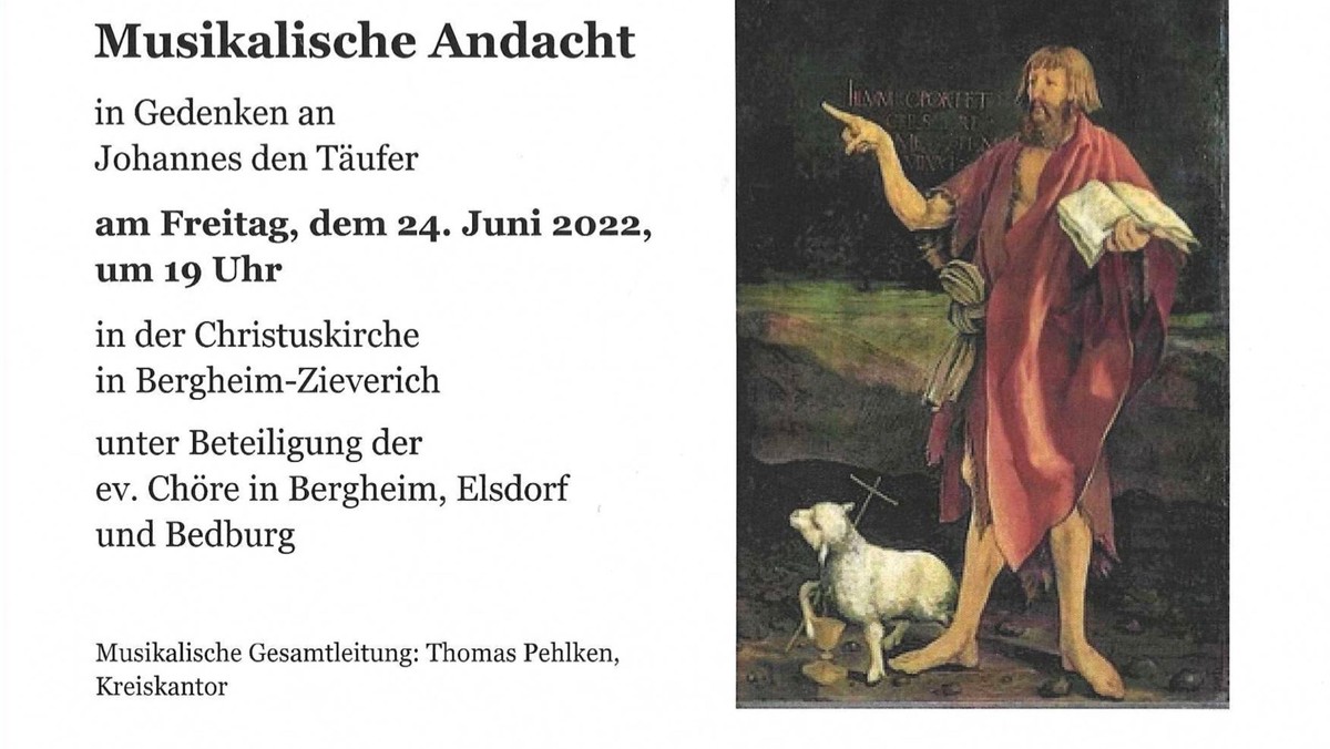 Musikalische Andacht in Gedenken an Johannes den Täufer