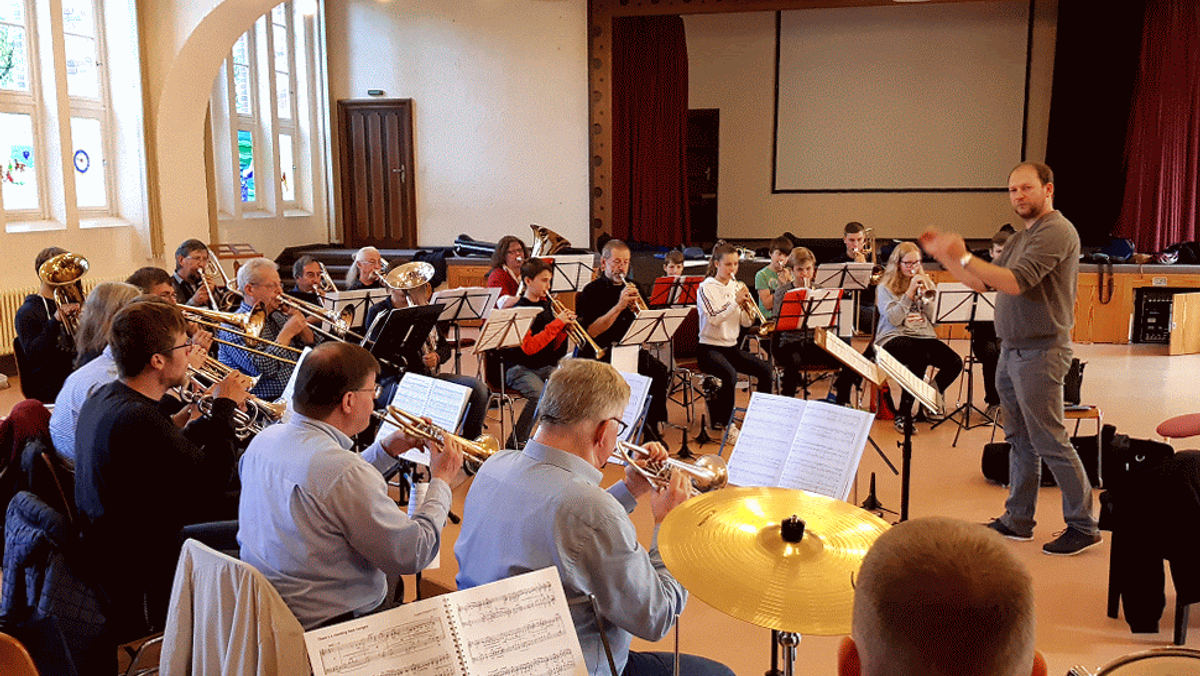 Regionalprobe der Reinickendorfer Jungbläser:innen und Posaunenchöre für das Sommerfest des Kirchenkreises