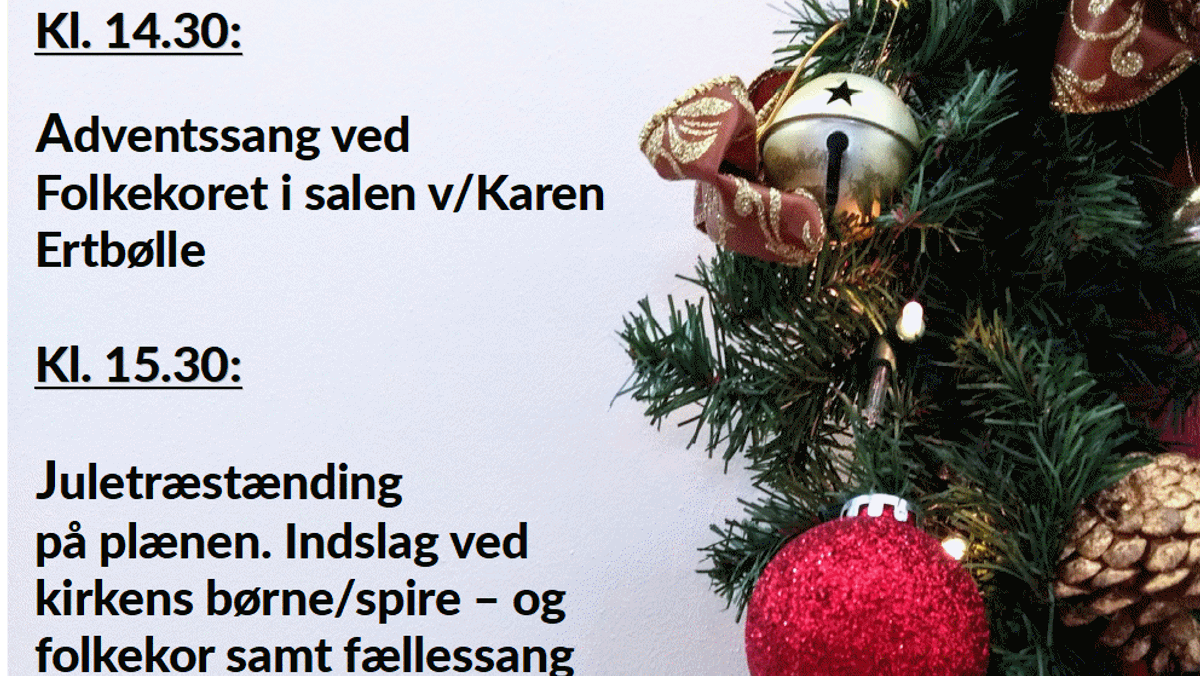 Adventssang og juletræstænding