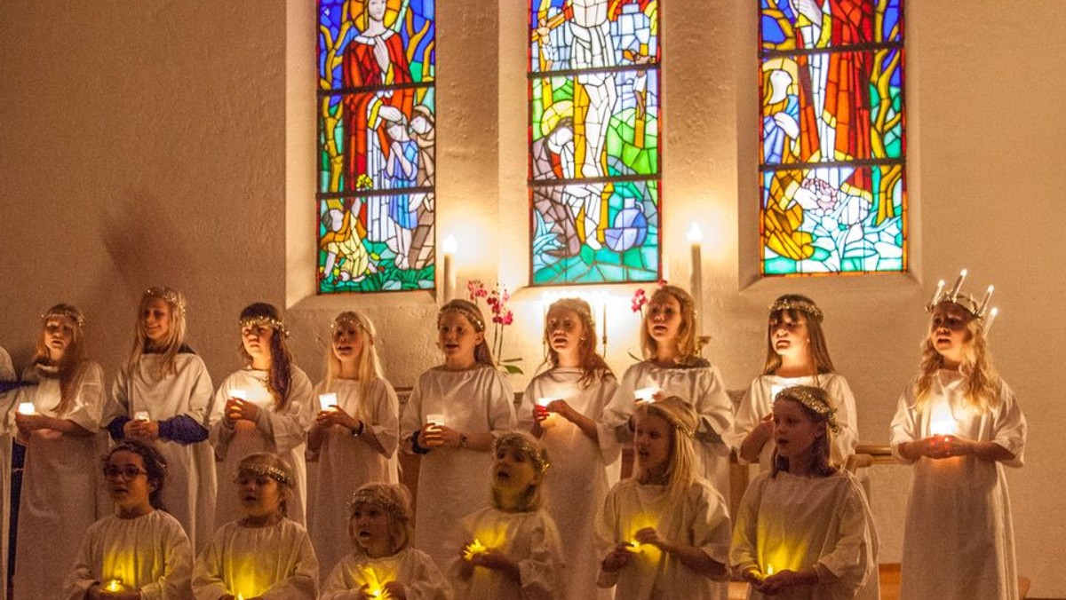 Udendørs Luciaoptog