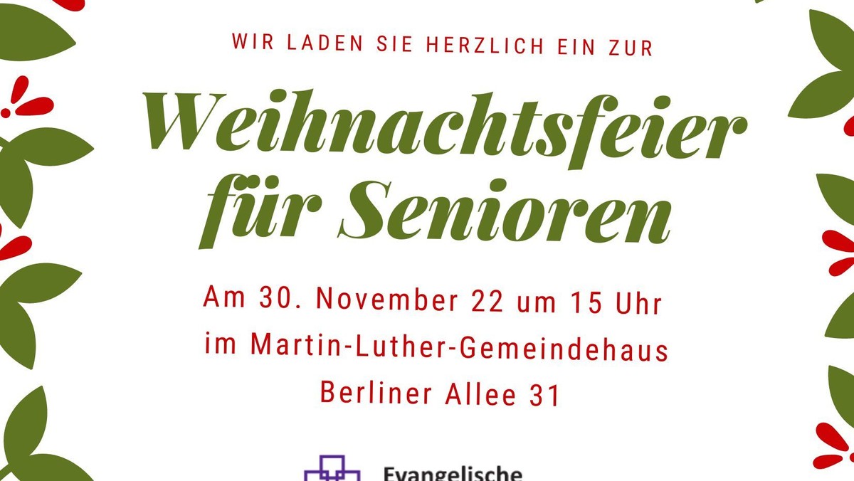 Weihnachtsfeier für Senioren