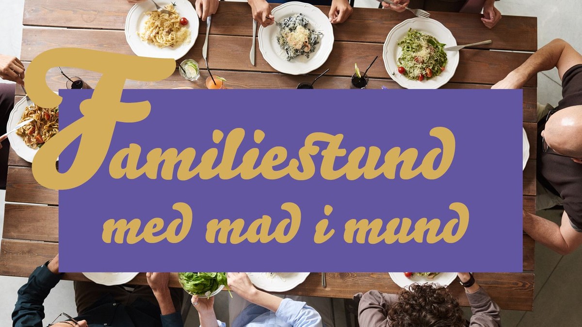 Familiestund med mad i mund