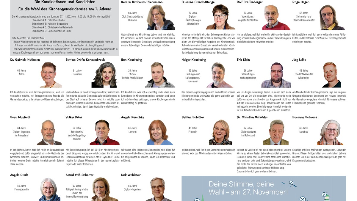 Kirchengemeinderatswahl - Ihre Stimme zählt!