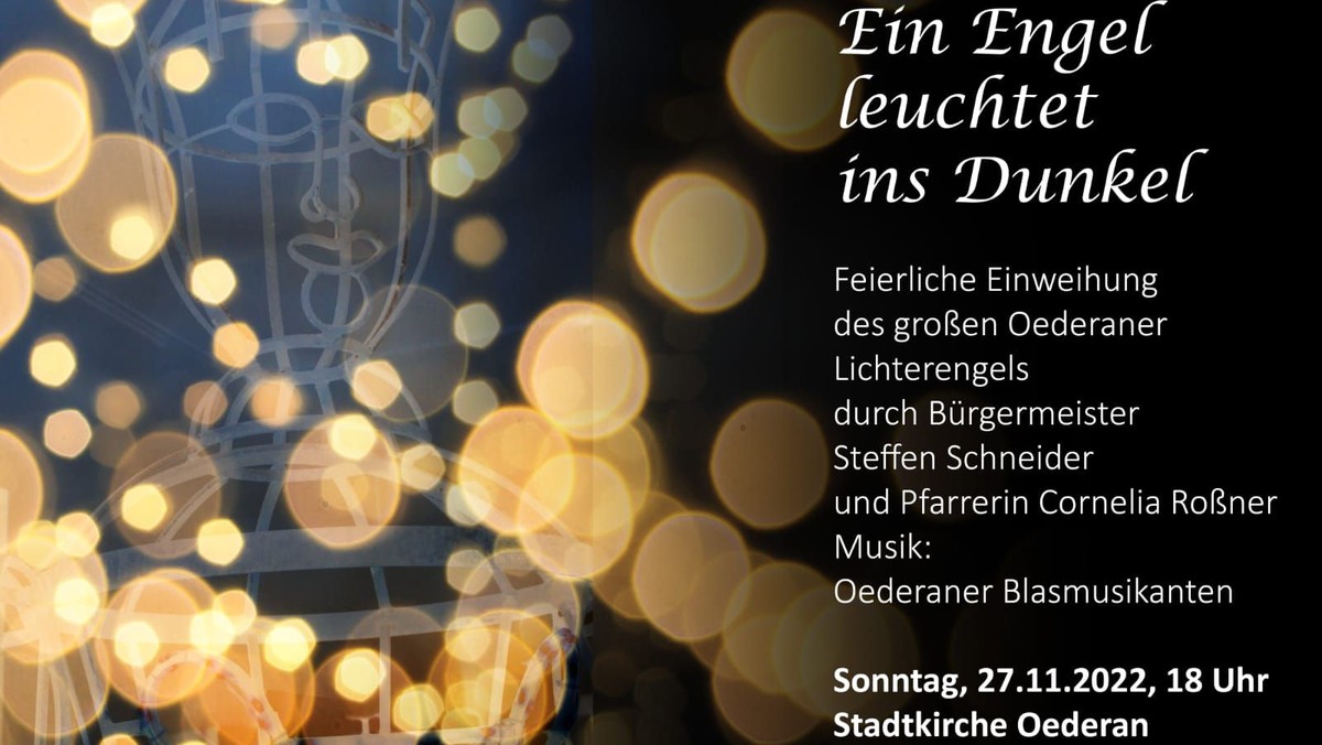 Advent unterwegs: Ein Engel leuchtet ins Dunkel
