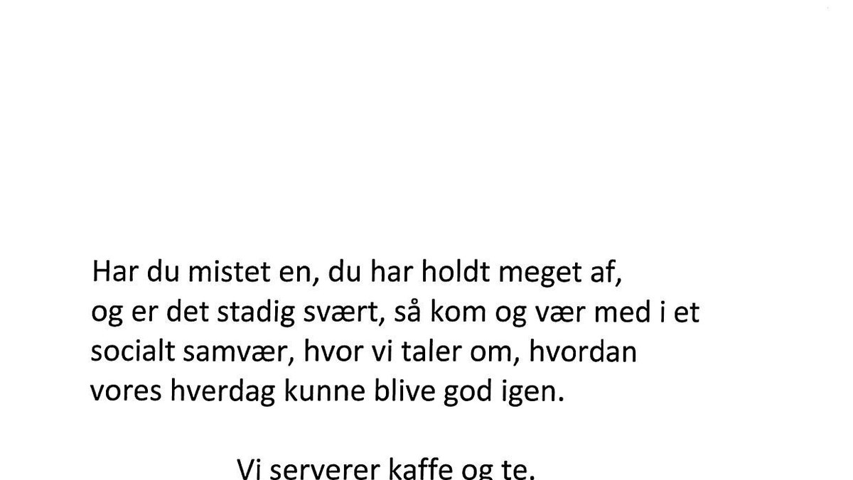 Sorggruppe i Snostrup Præstegård