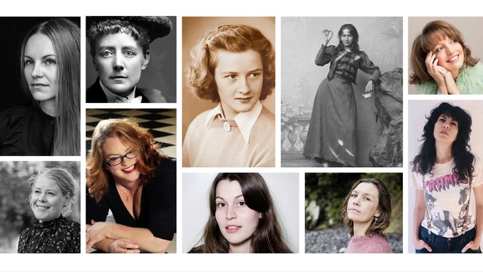 Billedet viser en række portrætter af forskellige kvinder.