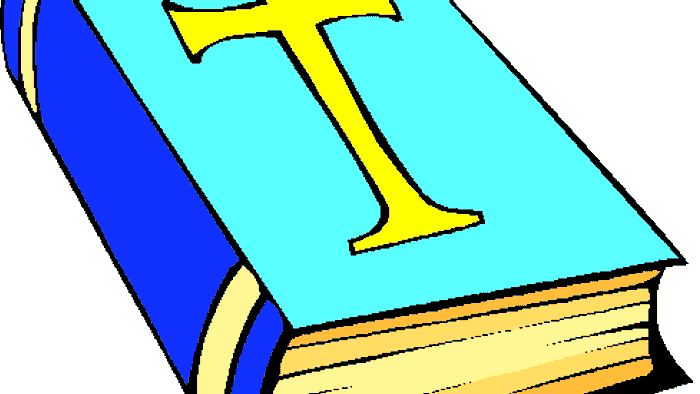 Et blå bog med et gult kors på dækken