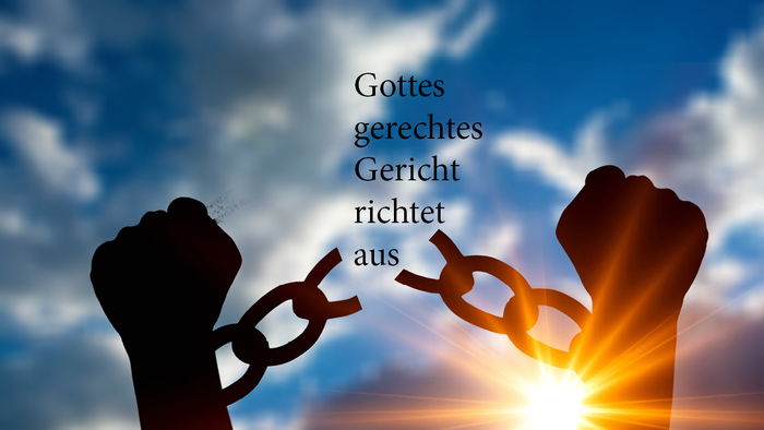 Zwei Fäuste brechen Ketten, Freiheit und Gerechtigkeit im Sonnenaufgang