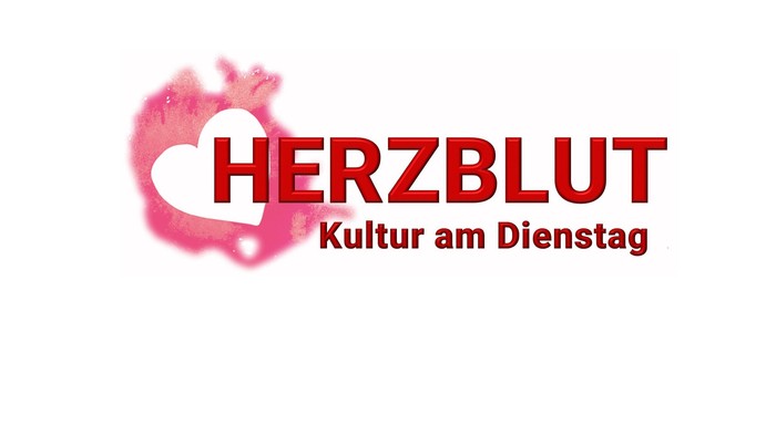 Das Bild zeigt das Logo von Herzblut Kultur am Dienstag.