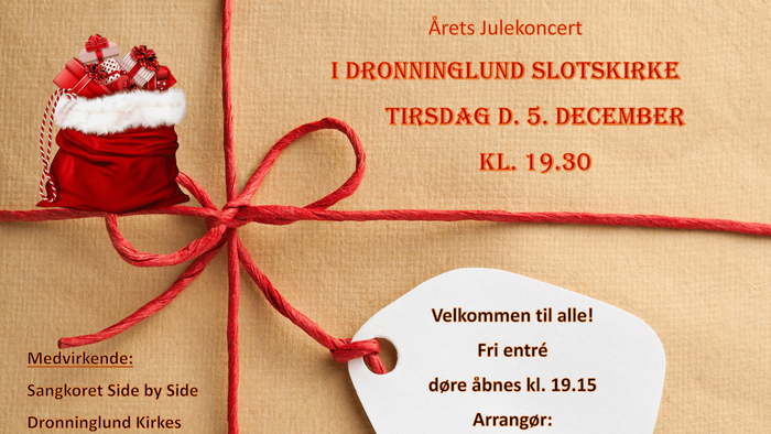 Invitation to Christmas concert with details and performers