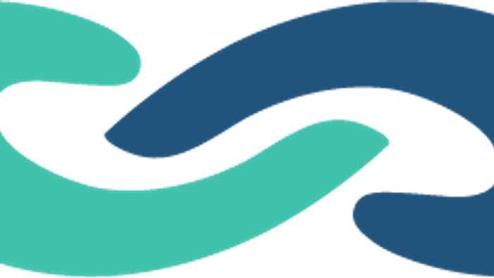 To skrueformede bølger i blå og turkis farver på sort baggrund