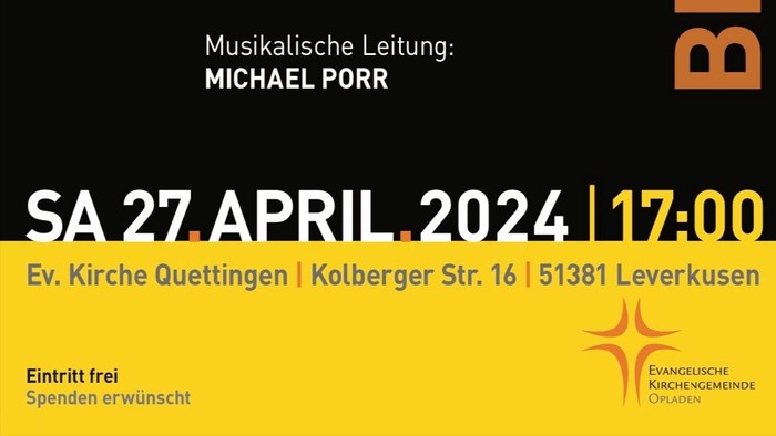 Posaunenchor Konzert mit Michael Porr am 27. April 2024 in Kirche Duvenstedt