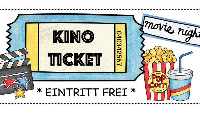 Eintrittskarte für Kino mit Popcorn und Getränk, Movie Night