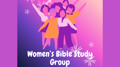 Women's Bible Study Group illustration with colorful background