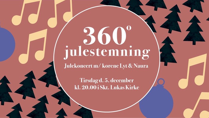 Julestemning med kor og Naura den 5. december kl. 20.00 i Lukas Kirke