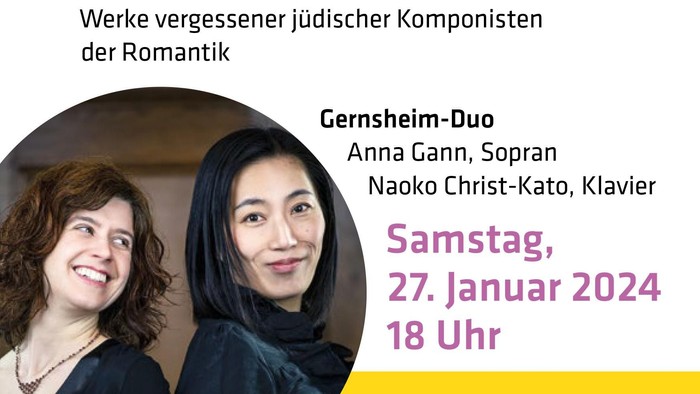 Konzertankündigung mit Germsheim-Duo für den 27. Januar 2024