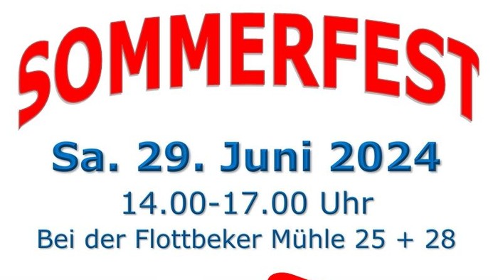 Sommerfest auf dem Campus am 29. Juni 2024, 14.00-17.00 Uhr bei den Flottbeker Mühlen 25+28