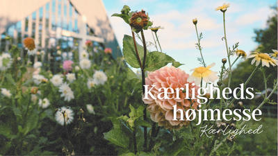 Kærligheds-højmesse i Kærlighed med blomster og bymiljø