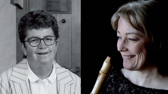 To billeder af en kvinde, en i sort-hvid og en i farver