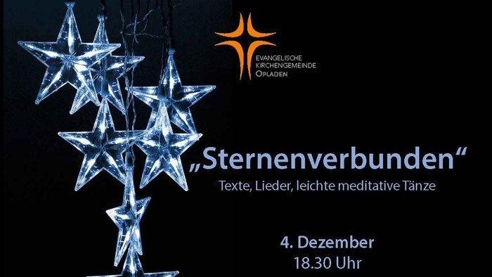 Plakat für die Veranstaltung *„Sternenverbindung“* am **4. Dezember** im **Evangelischen Gemeindehaus**
