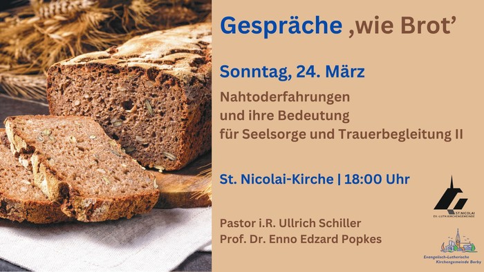 Gespräch über Brot, Veranstaltung am 24. März in St. Nicolai-Kirche