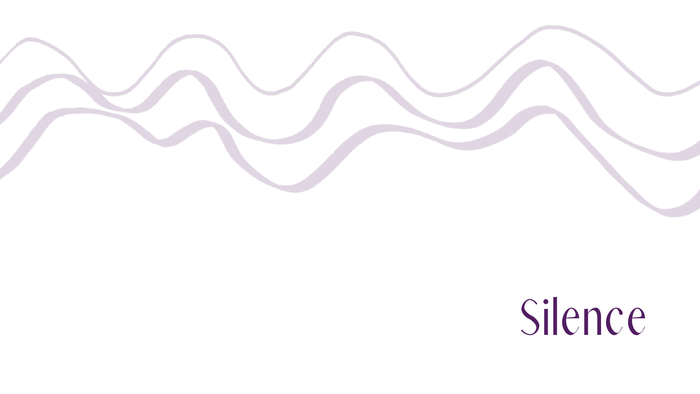 Billedet viser en bølget linje med teksten 'Stille' i den nederste højre hjørne