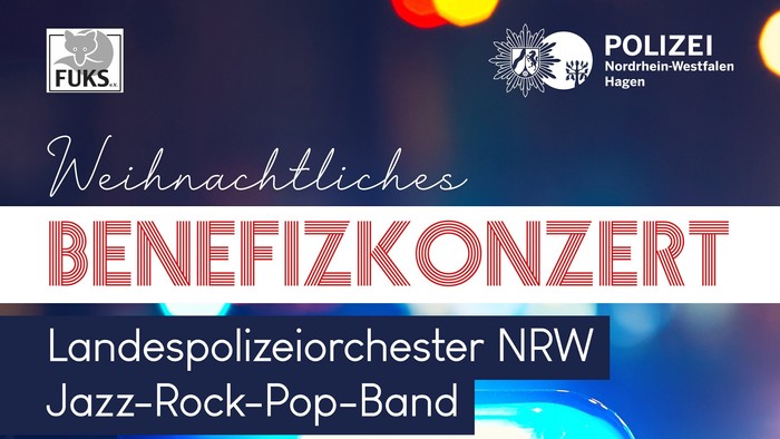 Weihnachtliches Benefizkonzert mit Landespolizeiorchester NRW am 29. November 2024 in Hagen