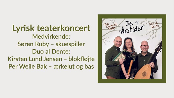 Lyrik teaterkoncert med Søren Ruby, Kirsten Lund Jensen og Per Weile Bak