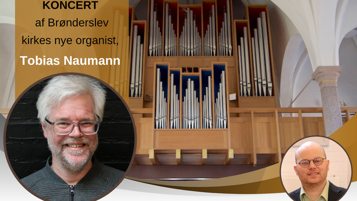 Præsentationer og koncert med organist Tobias Naumann og Jonathan Kagan i Brendreslev Kirke