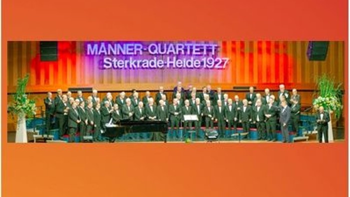 Das Bild zeigt den Mannerquartett-Sterkrade-Herde 1927 bei einem Auftritt