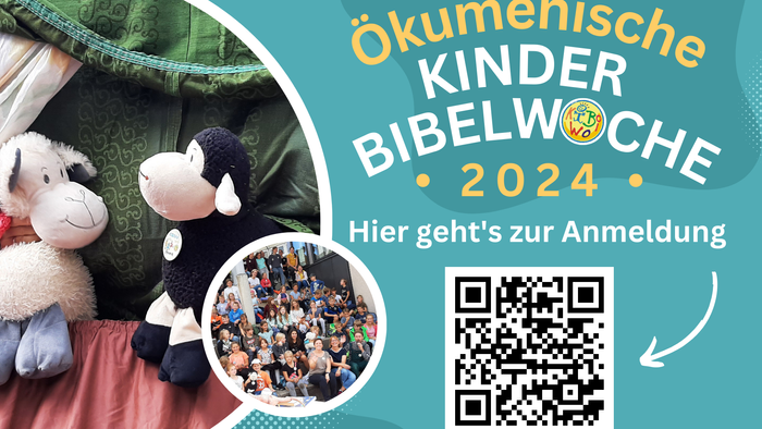 Ökumenische Kinderbibeltage 2024 mit lustigen Figuren und QR-Code